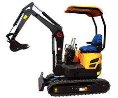 小型挖掘機操作安全知識，輪式小型挖掘機操作圖